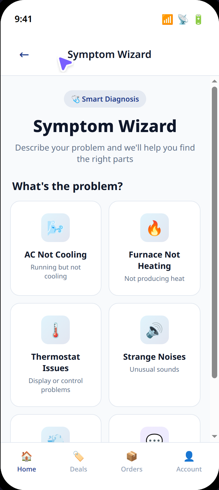 Symptom Wizard - Diagnose HVAC problems